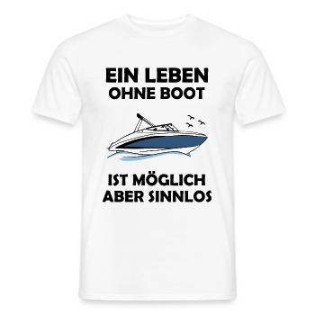 Ich liebe mein Boot Motorboot - Männer T-Shirt - Weiß - Vorne - AI Model Male 178 dark (178cm)