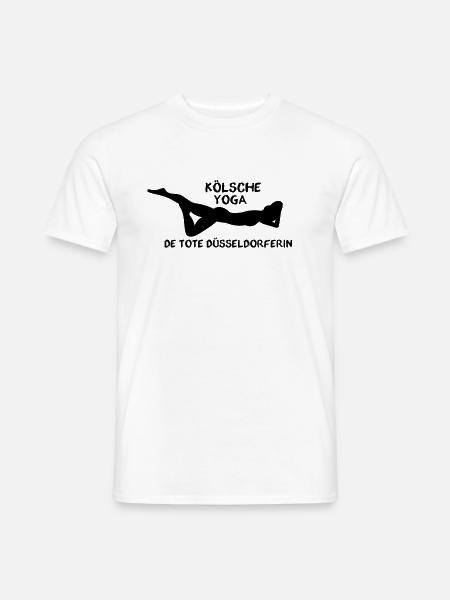 kölsche yoga,yoga,köln,düsserdorferin - Männer T-Shirt - Weiß