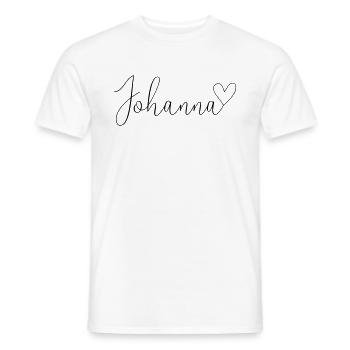 Johanna Name Vorname Mädchen - Männer T-Shirt - Weiß - Vorne - AI Model Male 178 dark (178cm)