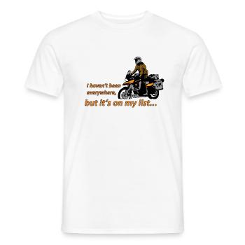 it's on my list... (dunkler Rand für helle Shirts) - Männer T-Shirt - Weiß - Vorne - AI Model Male 178 dark (178cm)