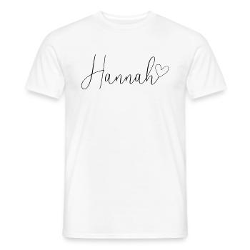 Hannah Name Vorname Mädchen - Männer T-Shirt - Weiß - Vorne - AI Model Male 178 dark (178cm)