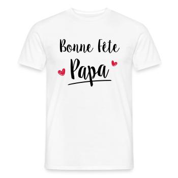 Bonne fête Papa - T-shirt homme - blanc - Devant - AI Model Male 178 dark (178cm)