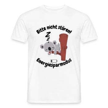 Bitte nicht Stören Energiesparmodus Schlafen Koala - Männer T-Shirt - Weiß - Vorne - AI Model Male 178 dark (178cm)