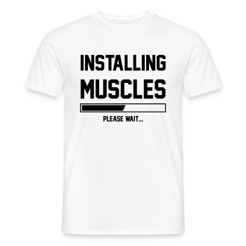 Les muscles - T-shirt homme - blanc - Devant - AI Model Male 178 dark (178cm)