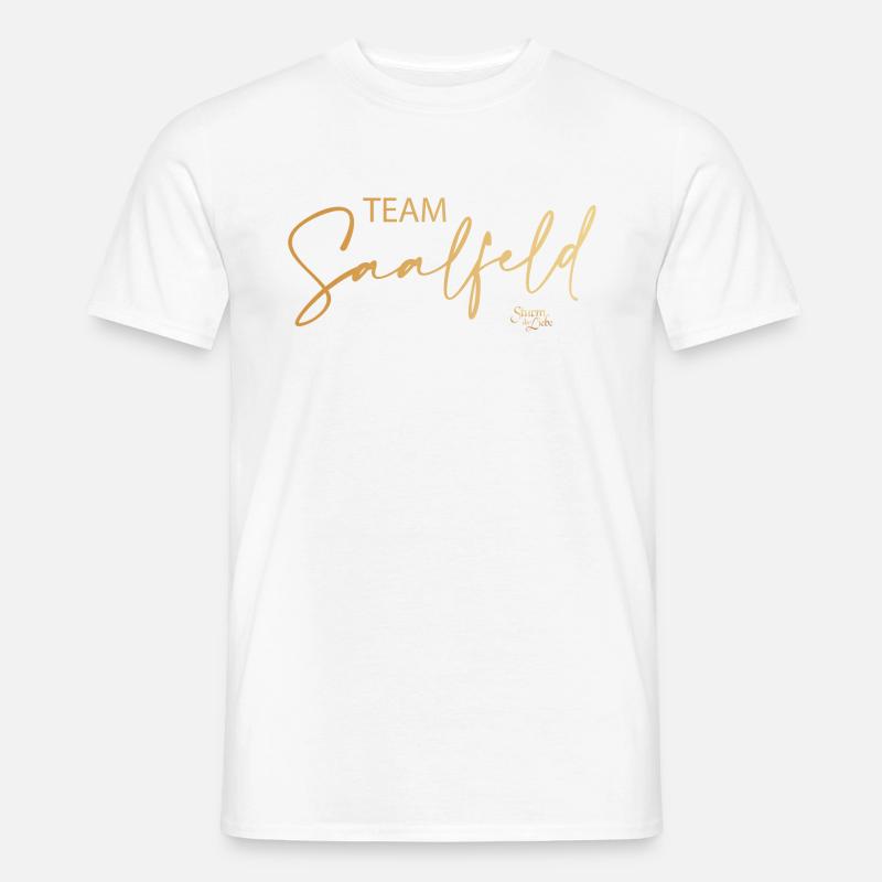 Sturm der Liebe Team Saalfeld Gold Handschrift - Männer T-Shirt - Weiß