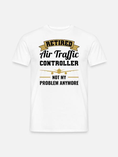 Fluglotse ATC Ruhestand Rentner - Männer T-Shirt - Weiß