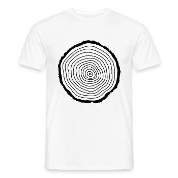Jahresringe Baum - Männer T-Shirt - Weiß - Vorne - AI Model Male 178 dark (178cm)