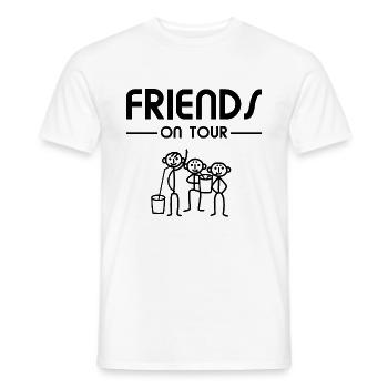 Männer Party - Friends on Tour - Männer T-Shirt - Weiß - Vorne - AI Model Male 178 dark (178cm)