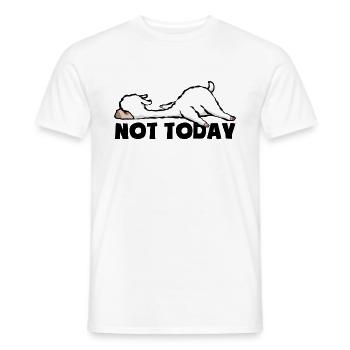 Not today - Tired and lazy - Lama - Men's T-Shirt - white - Front - AI Model Male 178 dark (178cm)
