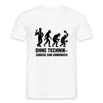 Ohne Technik zurück zur Wildnis - Männer T-Shirt - Weiß - Vorne - AI Model Male 178 dark (178cm)