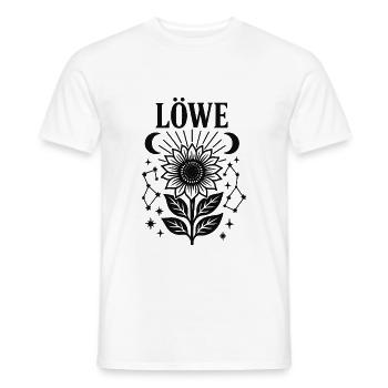 Löwe Sonnenblume Sternzeichen - Männer T-Shirt - Weiß - Vorne - AI Model Male 178 dark (178cm)