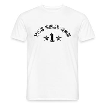 The Only One Collegestyle - with Nr. 1 - Männer T-Shirt - Weiß - Vorne - AI Model Male 178 dark (178cm)