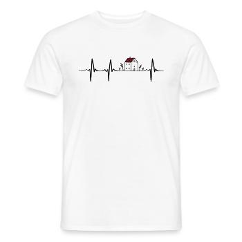 architecture battement de coeur - T-shirt homme - blanc - Devant - AI Model Male 178 dark (178cm)
