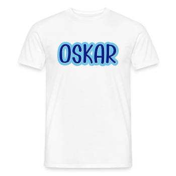 Oskar Boy Name Jungen Name Oskar - Männer T-Shirt - Weiß - Vorne - AI Model Male 178 dark (178cm)