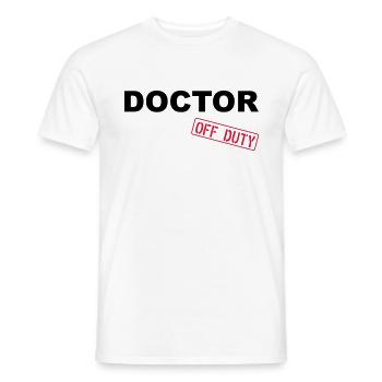 Doctor Off Duty - T-shirt homme - blanc - Devant - AI Model Male 178 dark (178cm)
