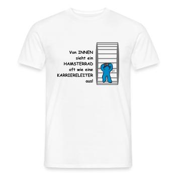 De l'intérieur ressemble à l'échelle de la - T-shirt homme - blanc - Devant - AI Model Male 178 dark (178cm)