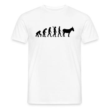 Evolution Bourrique - T-shirt homme - blanc - Devant - AI Model Male 178 dark (178cm)