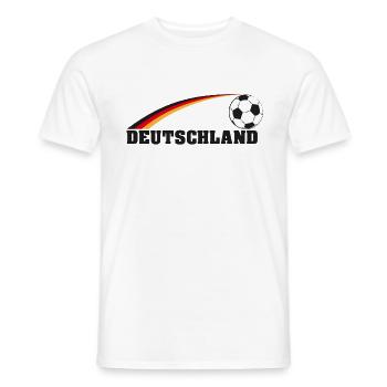 DEUTSCHLAND Bogen Fußball - pixel - Männer T-Shirt - Weiß - Vorne - AI Model Male 178 dark (178cm)
