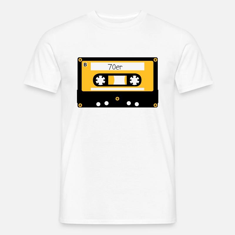 Kassette 70er - Männer T-Shirt - Weiß