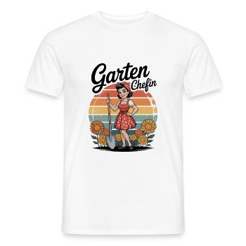 Garten Chefin Gartnärin Gartenarbeit Gärtnerei - Männer T-Shirt - Weiß - Vorne - AI Model Male 178 dark (178cm)