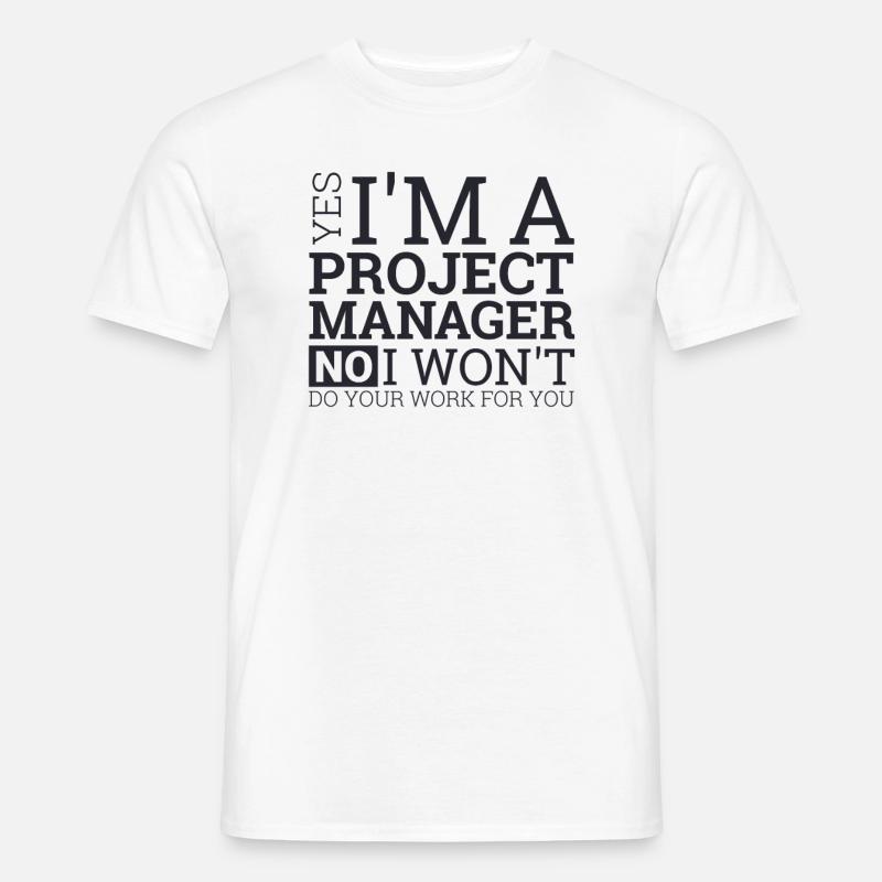 « Project Manager Work » | « Project Manager » - T-shirt homme - blanc