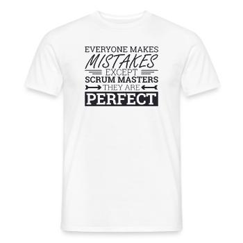 "Scrum Master parfait |" Scrum Master "" - T-shirt homme - blanc - Devant - AI Model Male 178 dark (178cm)