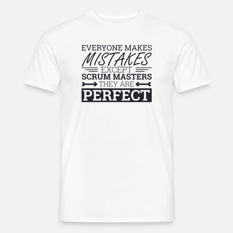 "Scrum Master parfait |" Scrum Master "" - T-shirt homme - blanc
