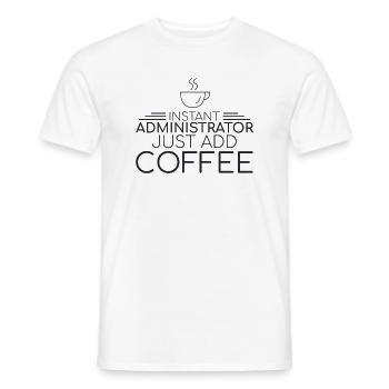"Admin Coffee | Admin" - Männer T-Shirt - Weiß - Vorne - AI Model Male 178 dark (178cm)