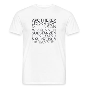 "Apotheker Substanzen | Apotheke" - Männer T-Shirt - Weiß - Vorne - AI Model Male 178 dark (178cm)