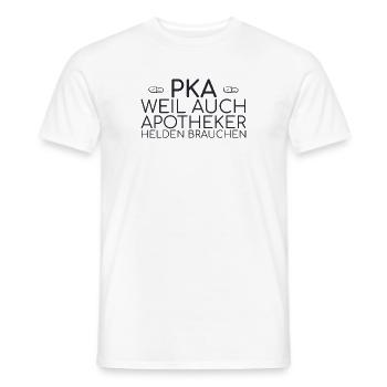"PKA Helden | Apotheke" - Männer T-Shirt - Weiß - Vorne - AI Model Male 178 dark (178cm)