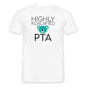 "PTA Koalafied | Pharmacy" - Men's T-Shirt - white - Front - AI Model Male 178 dark (178cm)