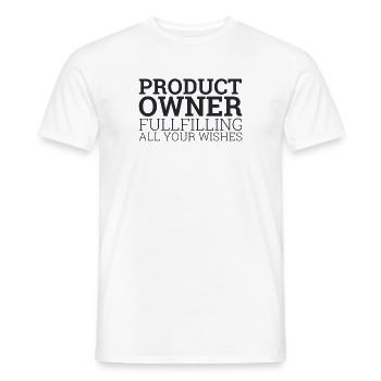 "Product Owner Scrum | " Scrum Master"" - Men's T-Shirt - white - Front - AI Model Male 178 dark (178cm)