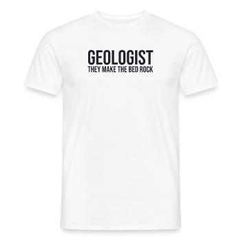 « Géologue Bed | Geology » - T-shirt homme - blanc - Devant - AI Model Male 178 dark (178cm)