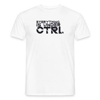 "Everything Ctrl | Computer Science" - Men's T-Shirt - white - Front - AI Model Male 178 dark (178cm)