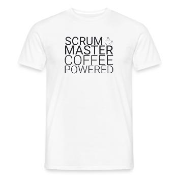 "Scrum Coffee | "Scrum Master"" - Männer T-Shirt - Weiß - Vorne - AI Model Male 178 dark (178cm)