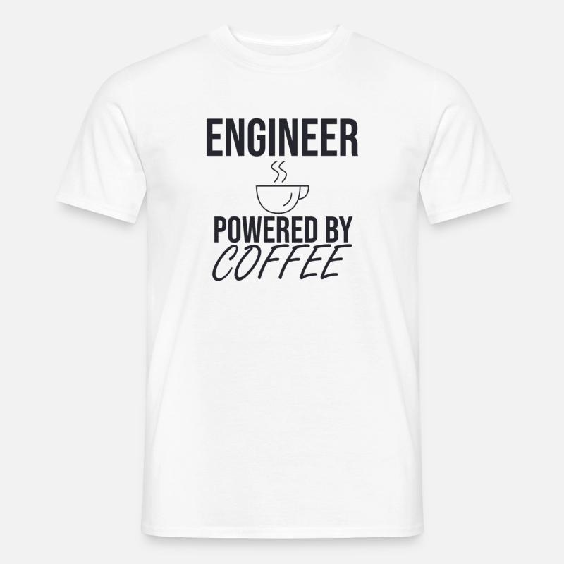 "Engineer Coffee | Engineer" - Men’s T-shirt - white