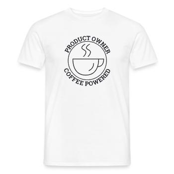 « Product Owner Coffee | » Scrum Master" » - T-shirt homme - blanc - Devant - AI Model Male 178 dark (178cm)