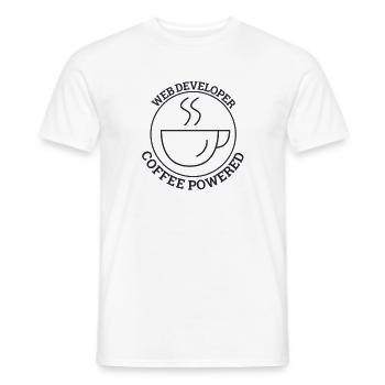 « Développeur Web Coffee | Développeur Web » - T-shirt homme - blanc - Devant - AI Model Male 178 dark (178cm)