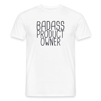 "Product Owner Badass | "Scrum Master"" - Männer T-Shirt - Weiß - Vorne - AI Model Male 178 dark (178cm)