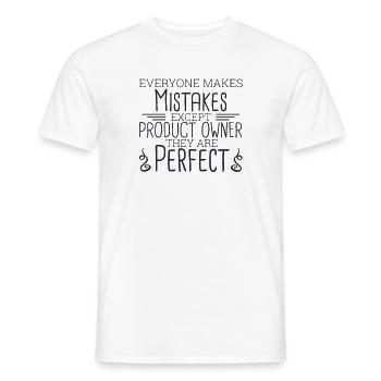 "Product Owner Perfect | "Scrum Master"" - Männer T-Shirt - Weiß - Vorne - AI Model Male 178 dark (178cm)