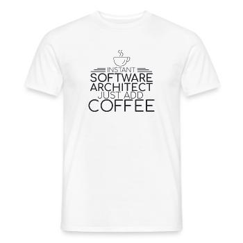 "Software Architect Coffee | Software Architektur" - Männer T-Shirt - Weiß - Vorne - AI Model Male 178 dark (178cm)
