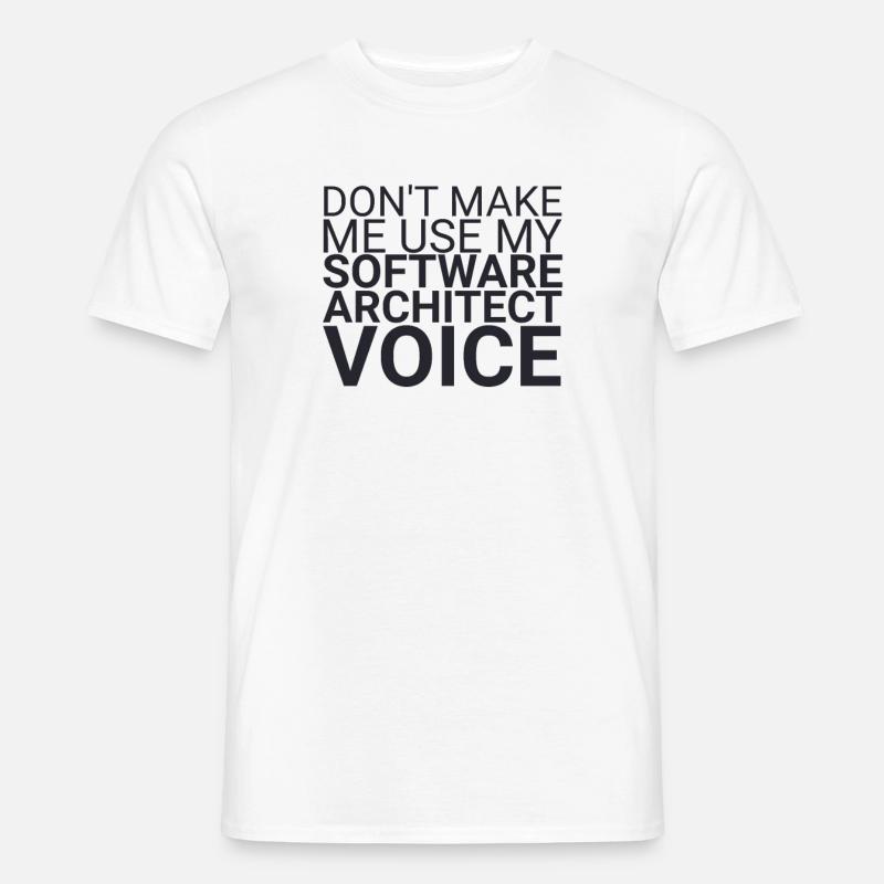"Software Architect Voice | Software Architektur" - Männer T-Shirt - Weiß