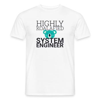 « Ingénieur système Koalafied | Technologie du système » - T-shirt homme - blanc - Devant - AI Model Male 178 dark (178cm)