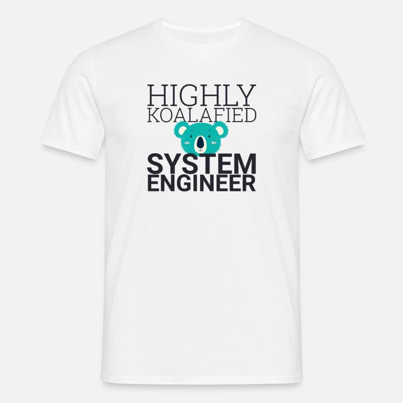 "System Engineer Koalafied | System Technology" - Men's T-Shirt - white