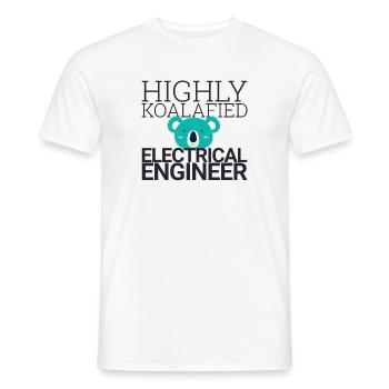 "Electrical Engineer Koalafied | Electrical Engineering" - Men's T-Shirt - white - Front - AI Model Male 178 dark (178cm)