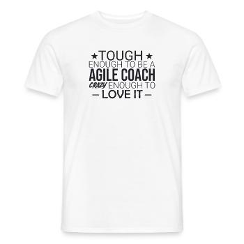 "Agile Coach Crazy | Agile" - Männer T-Shirt - Weiß - Vorne - AI Model Male 178 dark (178cm)