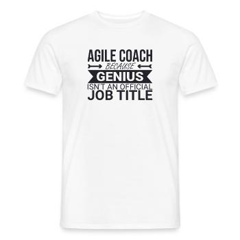 "Agile Coach Genius | Agile" - Männer T-Shirt - Weiß - Vorne - AI Model Male 178 dark (178cm)