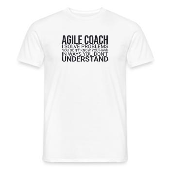 "Agile Coach Solve Problem | Agile" - Männer T-Shirt - Weiß - Vorne - AI Model Male 178 dark (178cm)