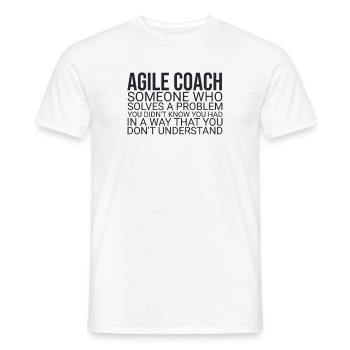 "Agile Coach Solve Problem | Agile" - Männer T-Shirt - Weiß - Vorne - AI Model Male 178 dark (178cm)