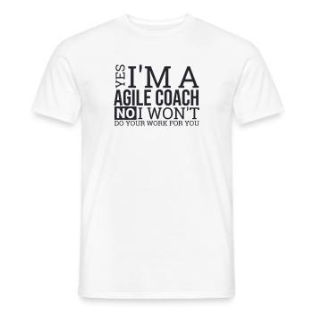 "Agile Coach Work | Agile" - Männer T-Shirt - Weiß - Vorne - AI Model Male 178 dark (178cm)